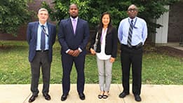 US Department of State sponsor Demetrius Davis visits the lab on July 13th for the 2017 Annual Program Review. Pictured above (left to right): Jordi Roglans-Ribas (Division Director), Demetrius Davis (DOS Sponsor), Sunaree Hamilton (Office Director), and Temitope Taiwo (Deputy Division Director)